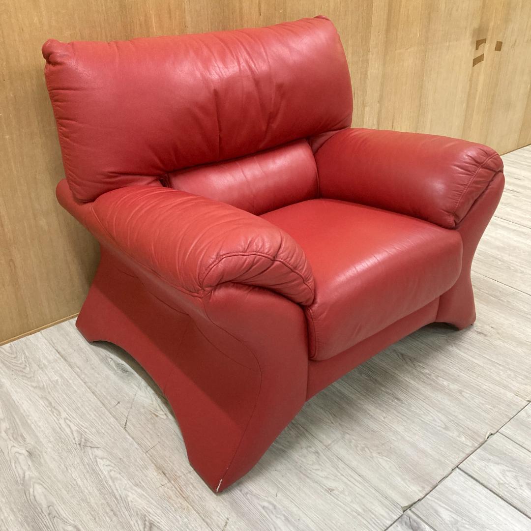 イタリア　LORENZO ロレンツォ　総革　1人掛けソファ