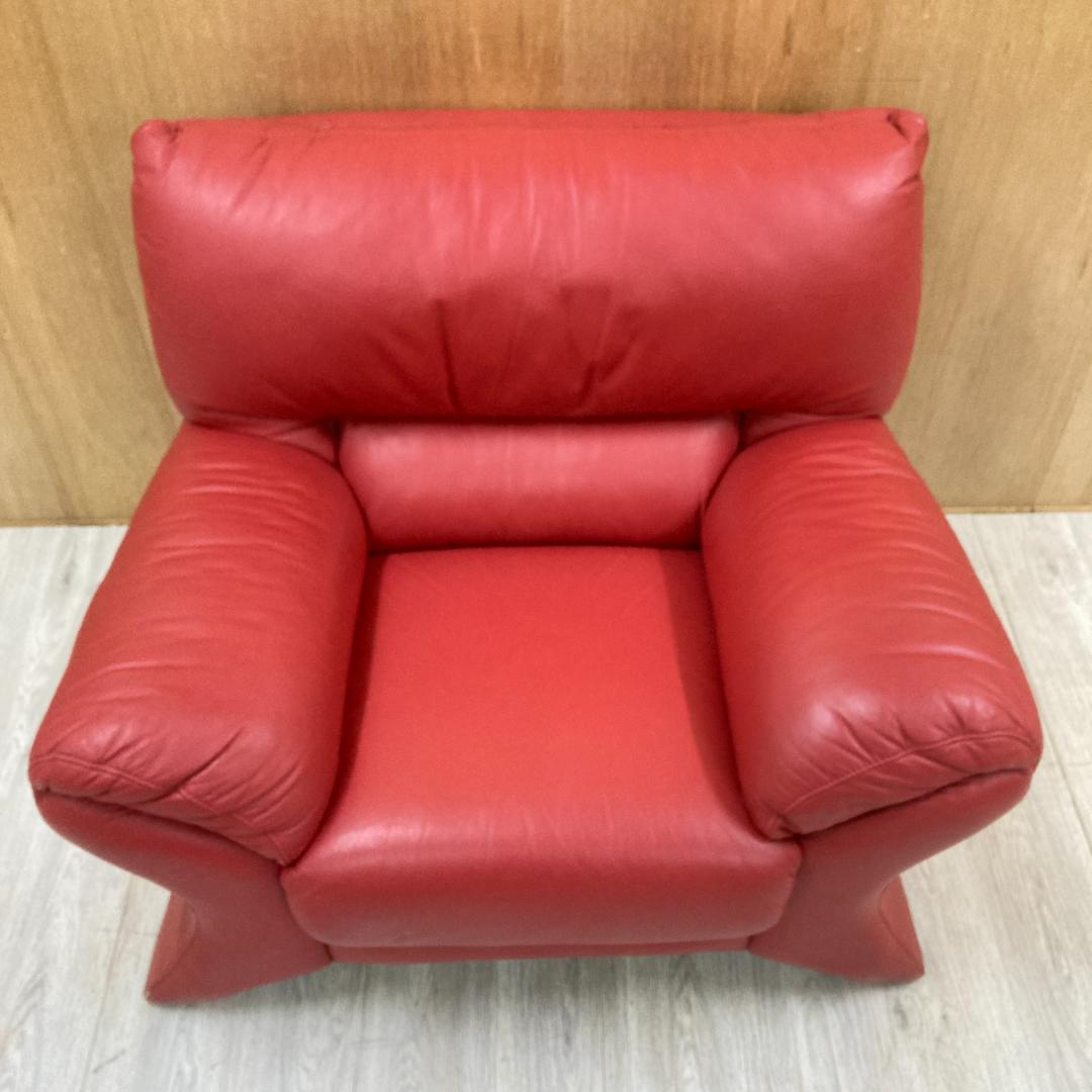 イタリア　LORENZO ロレンツォ　総革　1人掛けソファ