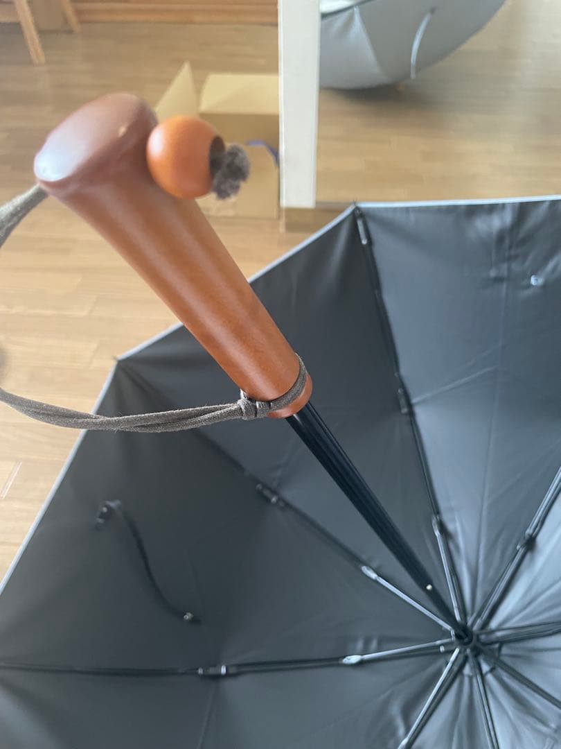 サンバリア100 折りたたみ日傘 木製ハンドル