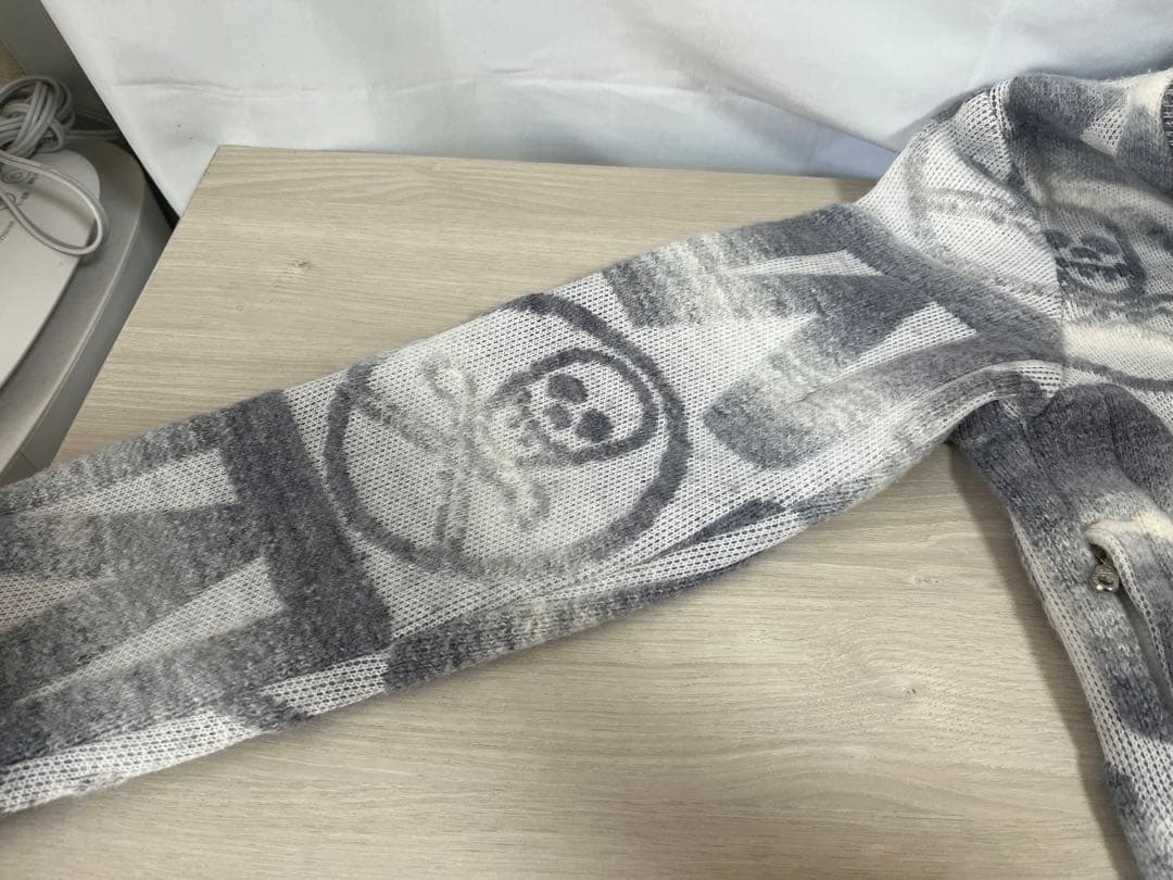 定価5.2万 MARK&LONA 防風 ニットブルゾン 38 スカル 蓄熱