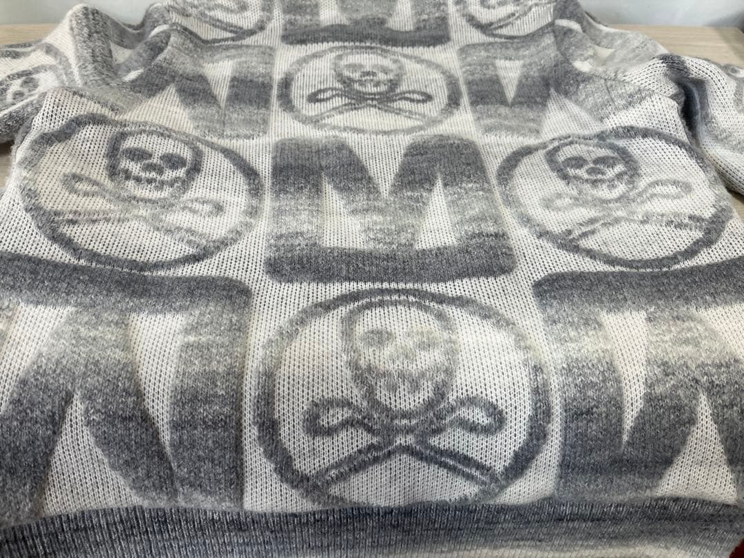 定価5.2万 MARK&LONA 防風 ニットブルゾン 38 スカル 蓄熱