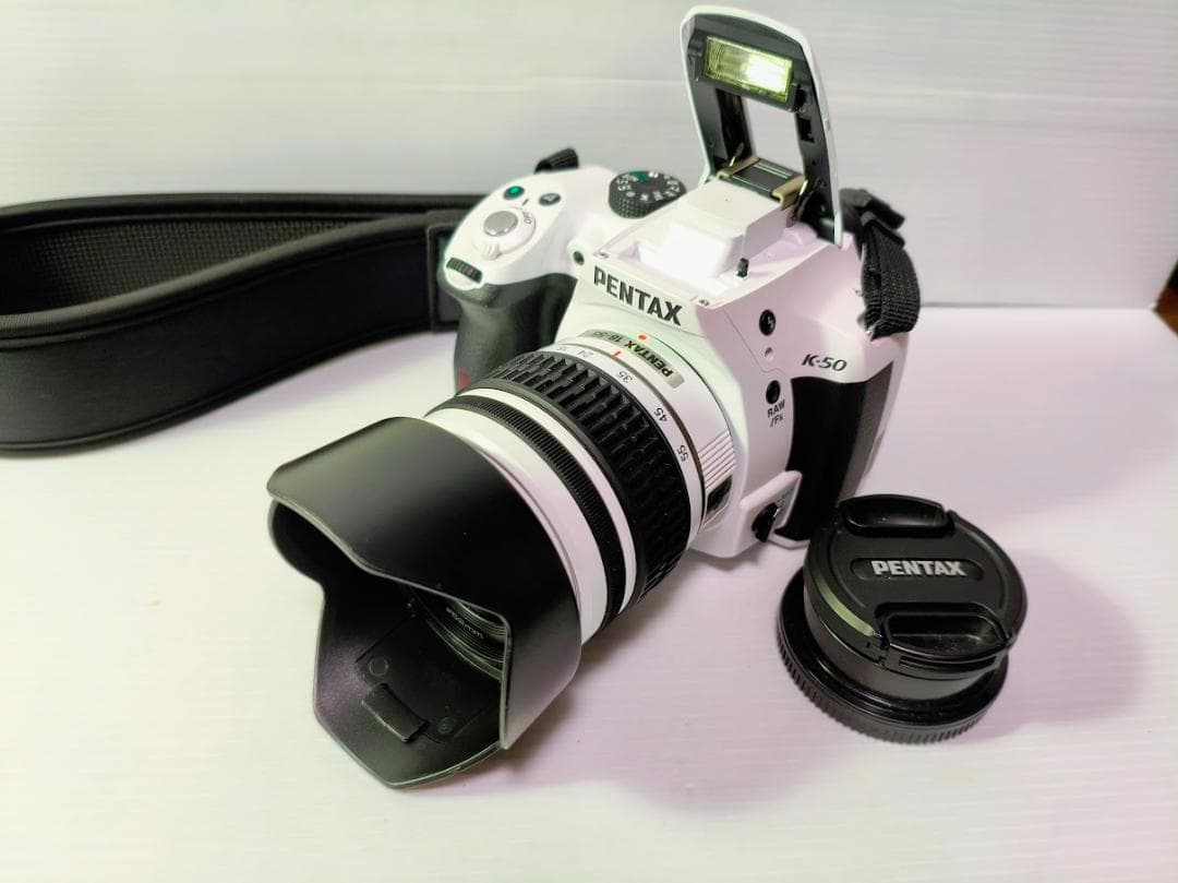 【たけさん用】【黒死病対策】【内臓電池交換】PENTAX K-50　ホワイト