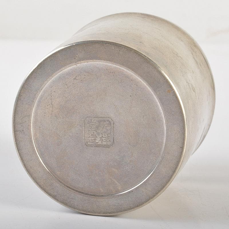 Che エバラ　英祥堂造造　純錫茶心壷約254g　時代箱付　M　R6613