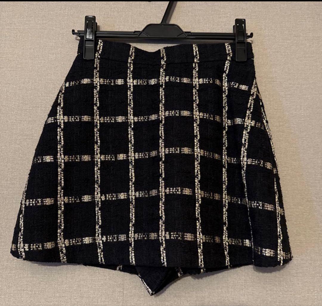 sheller キュロットスカート M ブラック 秋冬コーデ