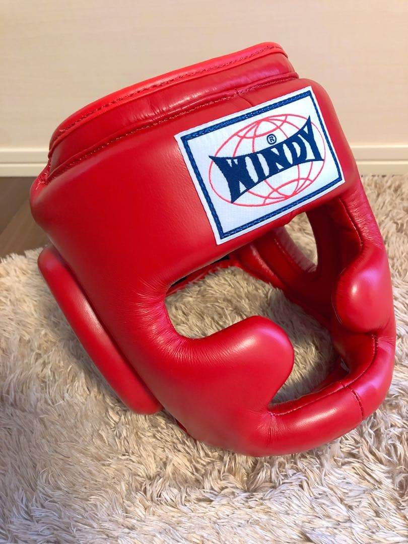 【新品未使用】WINDY ボクシングヘッドギア HP-3 M レッドヘッドガード
