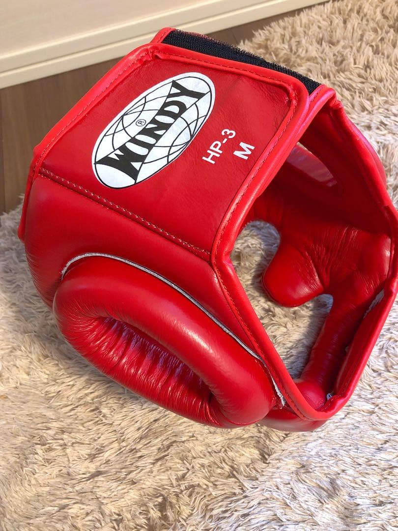 【新品未使用】WINDY ボクシングヘッドギア HP-3 M レッドヘッドガード