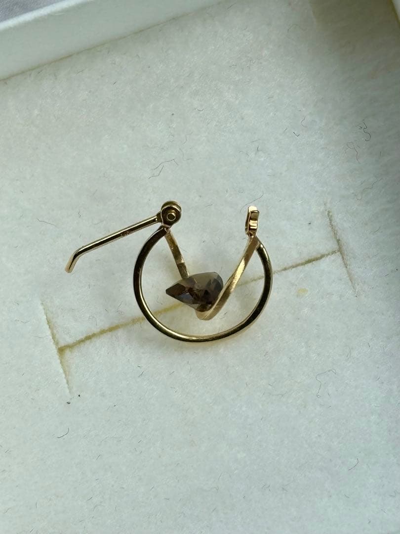 アッシュペー購入19un-neufアンヌフスモーキークォーツピアス