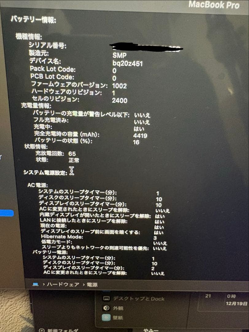 MacBook Pro 本体13インチ　2020年