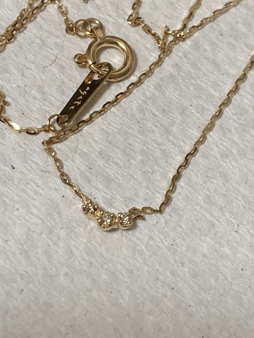さ*ぼ様 美品　アガット　k10 ダイヤモンド　ネックレス