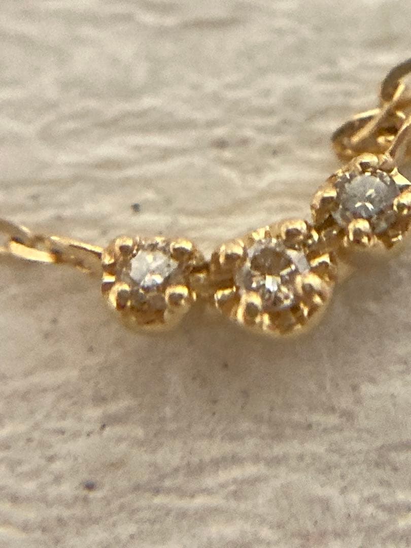 さ*ぼ様 美品　アガット　k10 ダイヤモンド　ネックレス