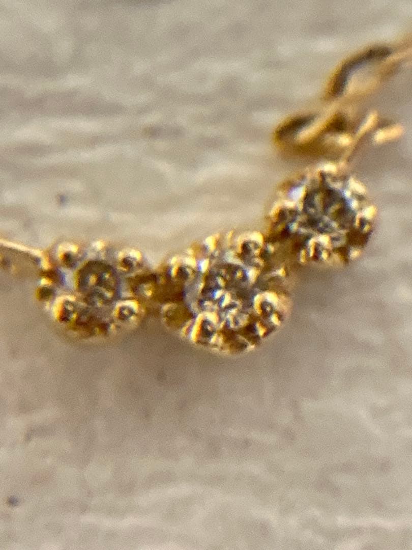 さ*ぼ様 美品　アガット　k10 ダイヤモンド　ネックレス