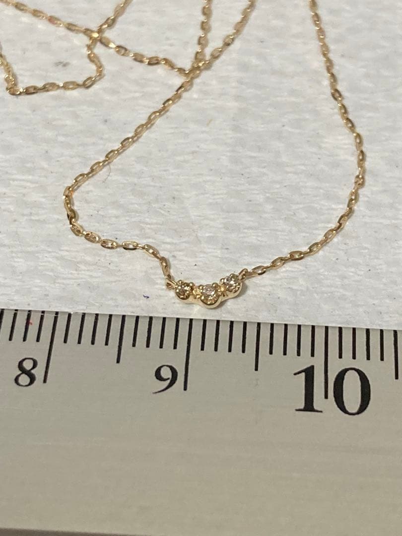 さ*ぼ様 美品　アガット　k10 ダイヤモンド　ネックレス