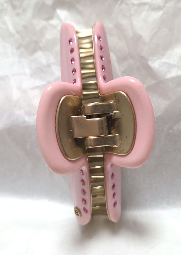 アレクサンドルドゥパリ　ヘアクリップ ピンク　10.5㎝