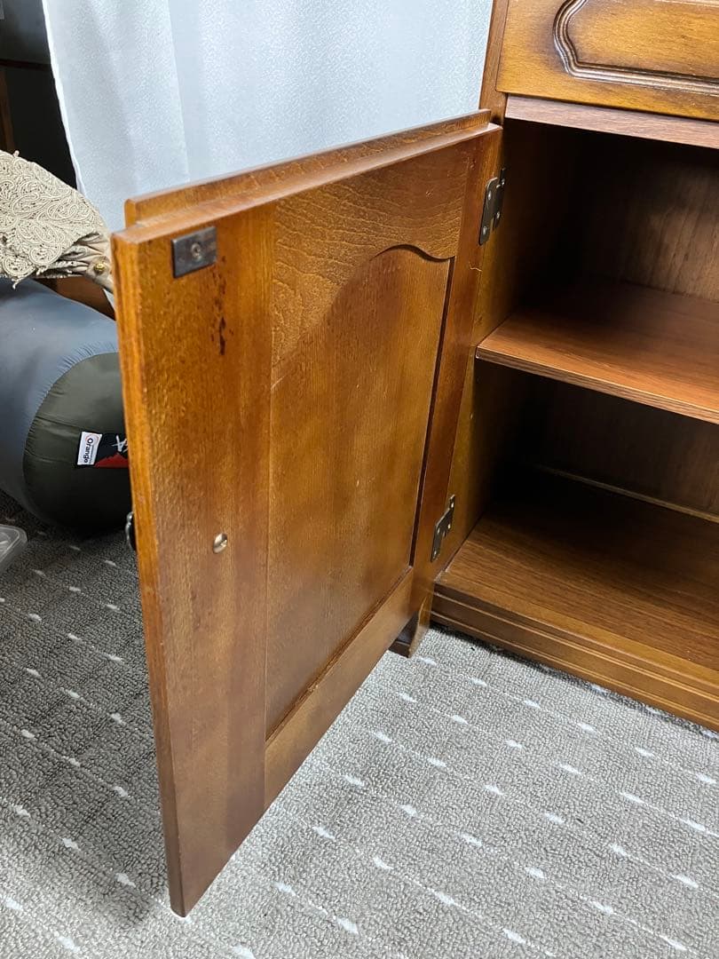 最終値下げ　カリモク コロニアル サイドチェスト / レトロ電話台 キャビネット