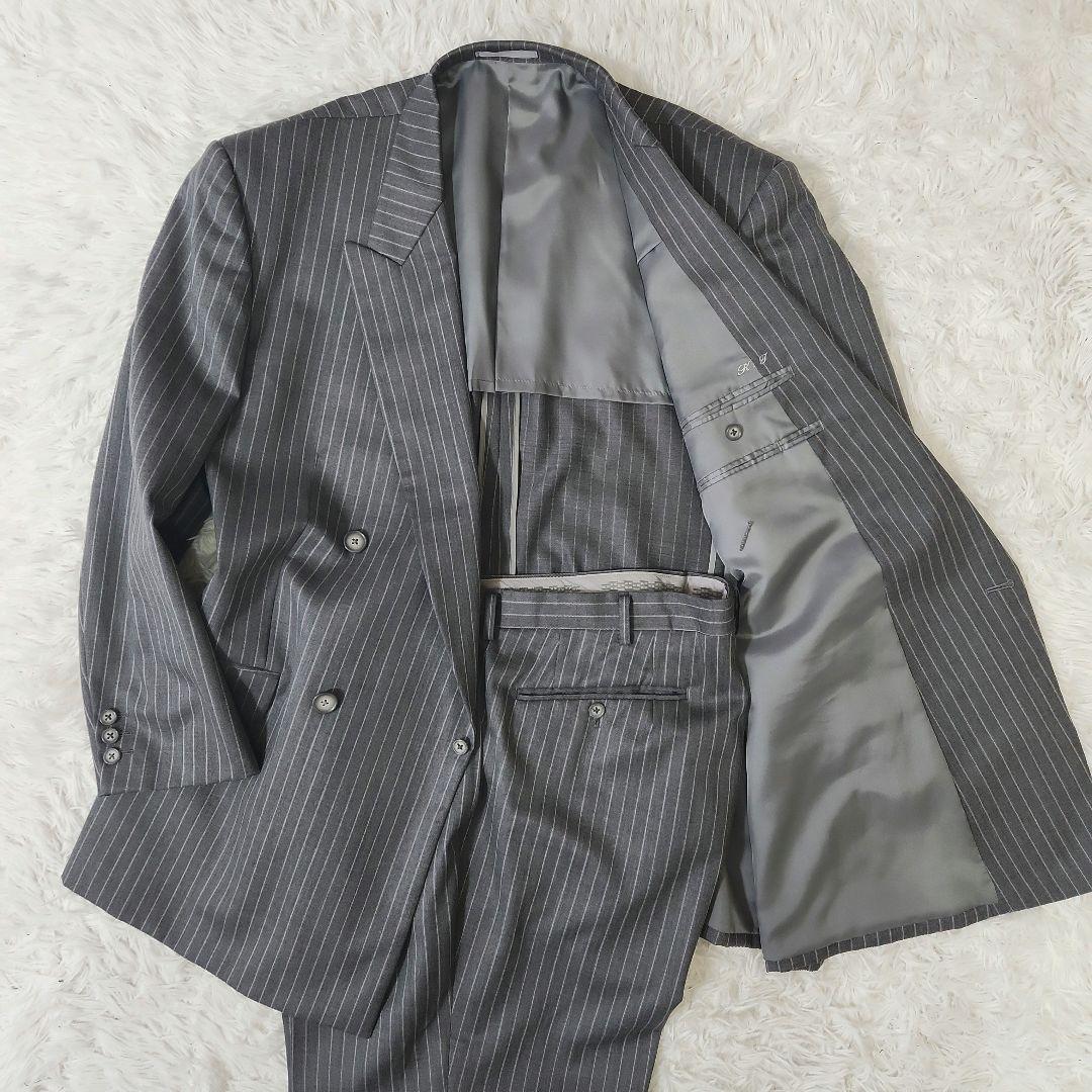 大きいサイズ ウエスト最大118cm オーダースーツ ダブル アジャスター付き