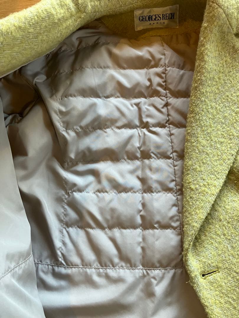 SALE⭐︎ES RECH ダブルウールコート 38 背中ダウン入り