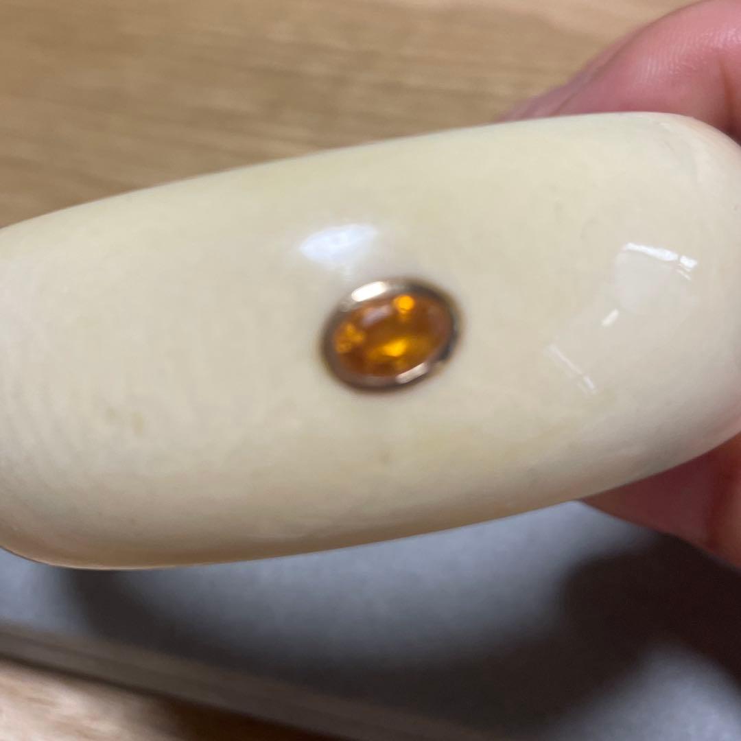 k14 アイボリー　天然素材　バングル