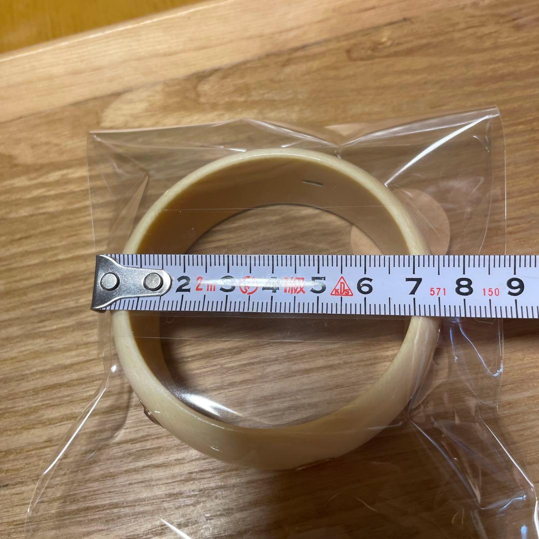 k14 アイボリー　天然素材　バングル