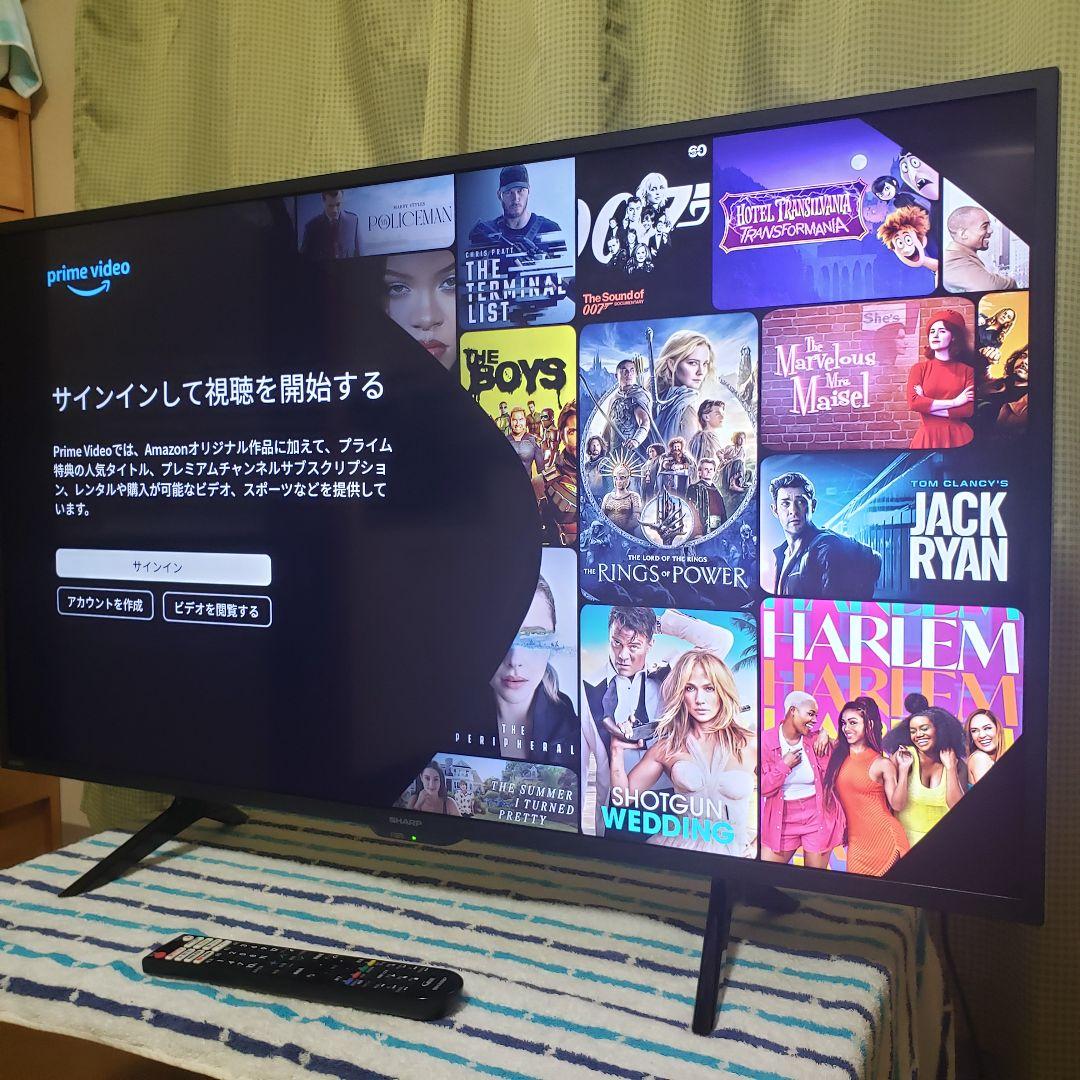 AQUOS SHARP4K液晶TV4T-C42DJ1/2023年製/未使用に近い