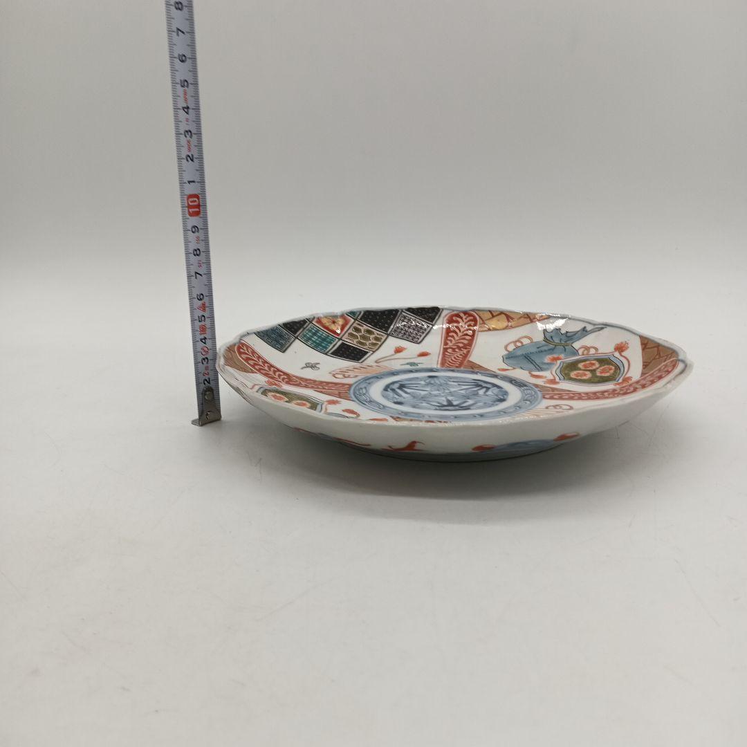 古伊万里　錦手　宝尽くし文様　七寸皿　２枚