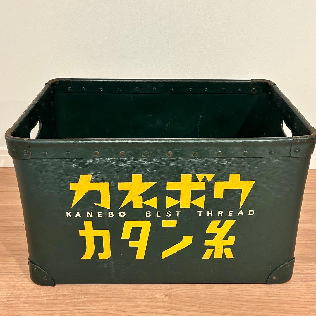 カネボウ カタン糸 昭和レトロ 古いボテ箱 レトロ雑貨　アンティーク