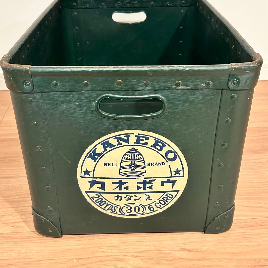 カネボウ カタン糸 昭和レトロ 古いボテ箱 レトロ雑貨　アンティーク