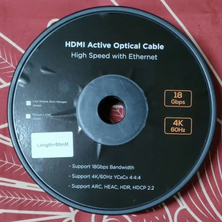 〈値引き交渉歓迎〉Optical HDMICable 50m ドラム　Black