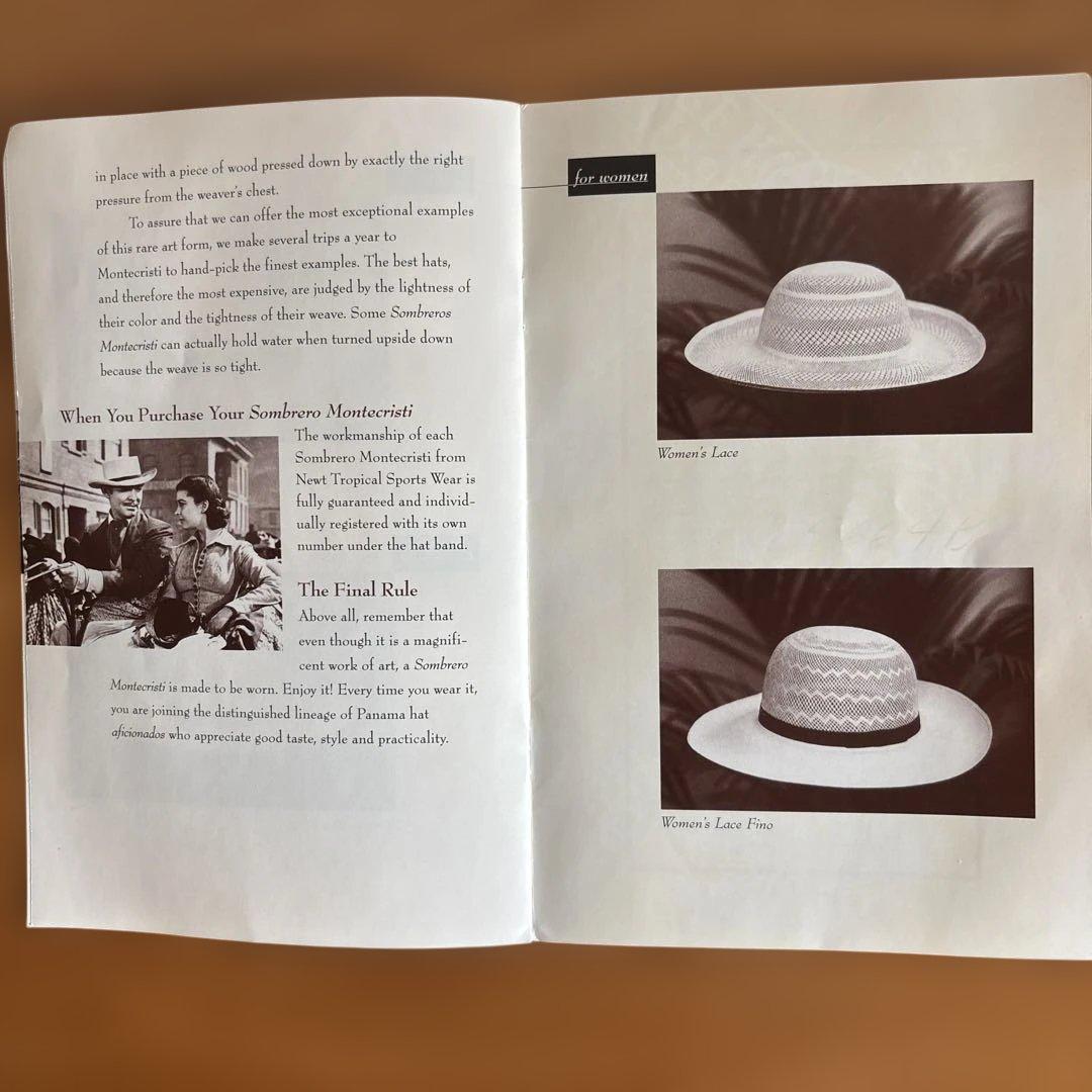 NEWT ベージュ パナマ帽　ブラックリボン