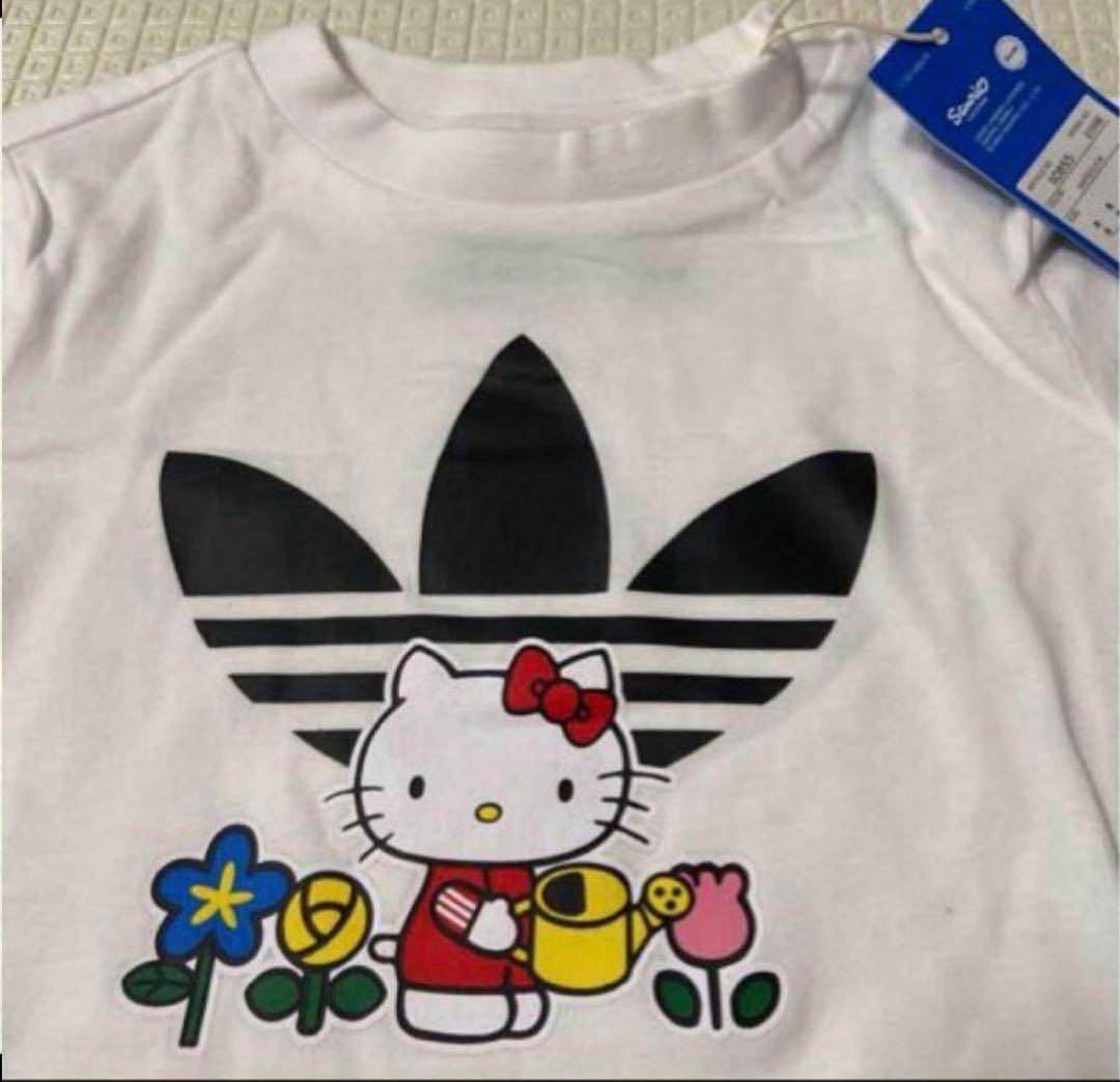 アディダス 新品 Tシャツワンピース レギンスパンツ 90 半袖 キティちゃん