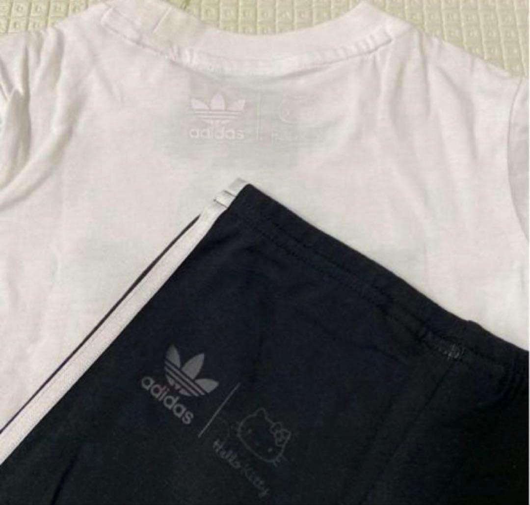 アディダス 新品 Tシャツワンピース レギンスパンツ 90 半袖 キティちゃん