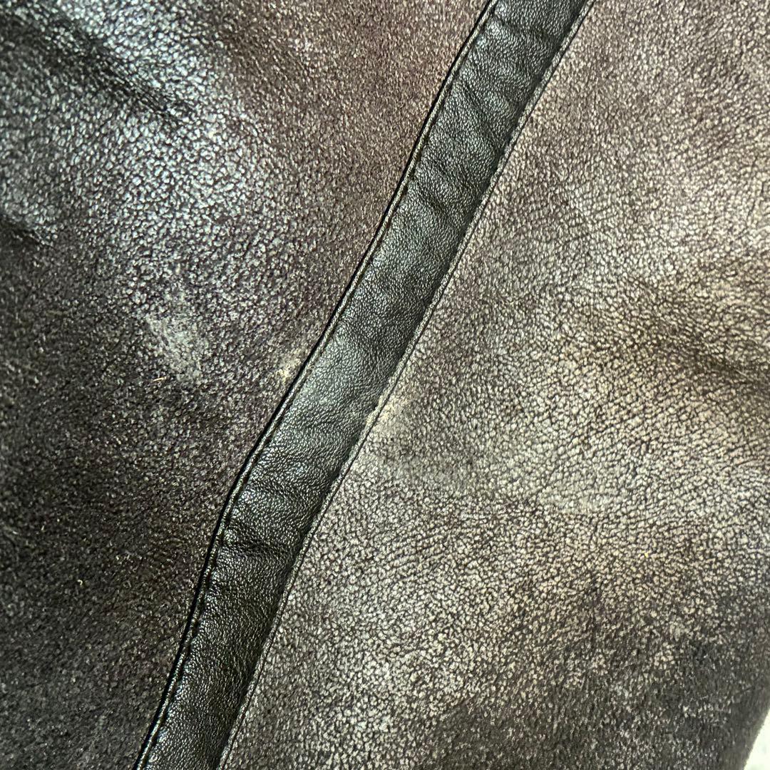 【ALPHA】アルファ B-3 フェイクムートン フライトジャケット 黒 XL