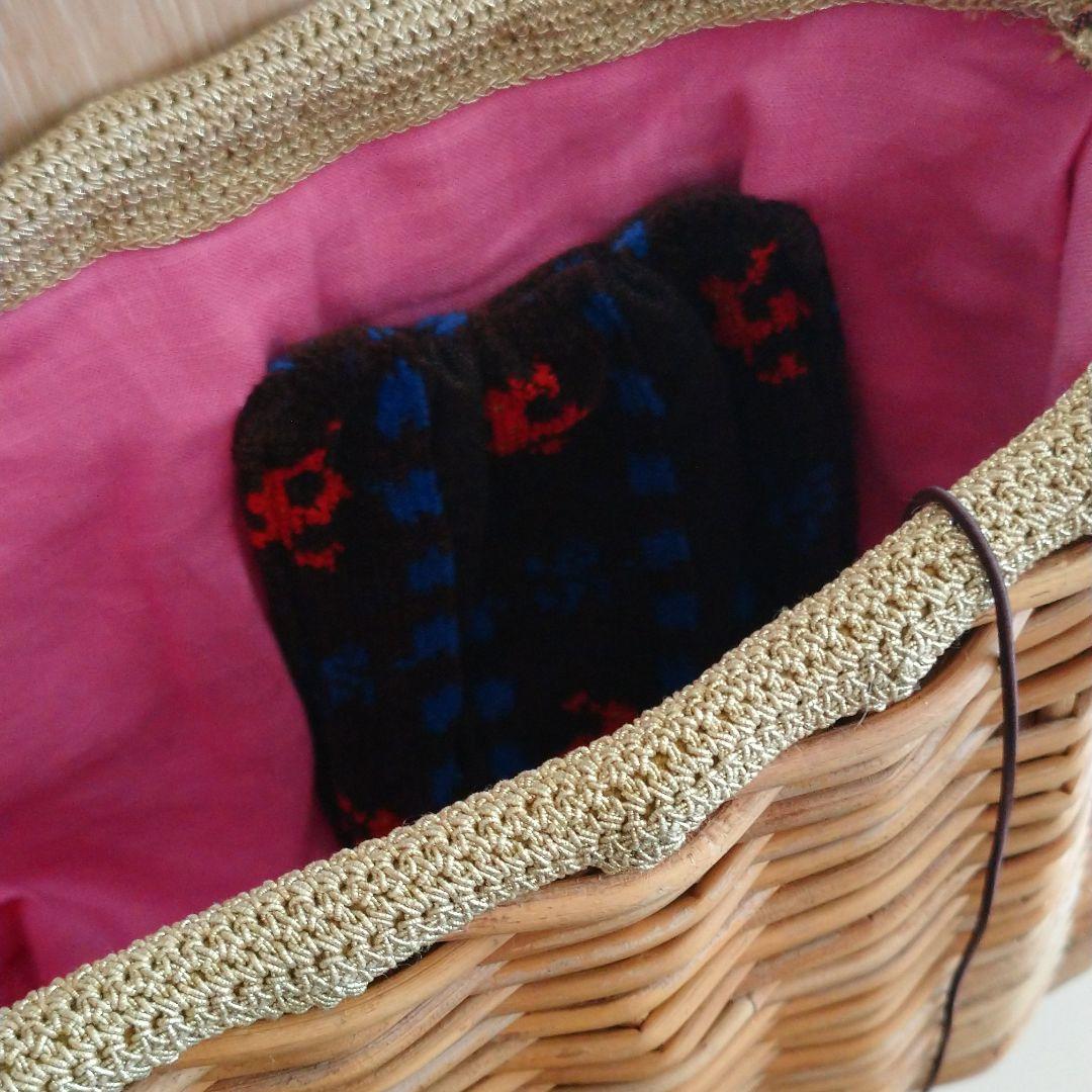 エバゴスかごバッグ・ファー付き