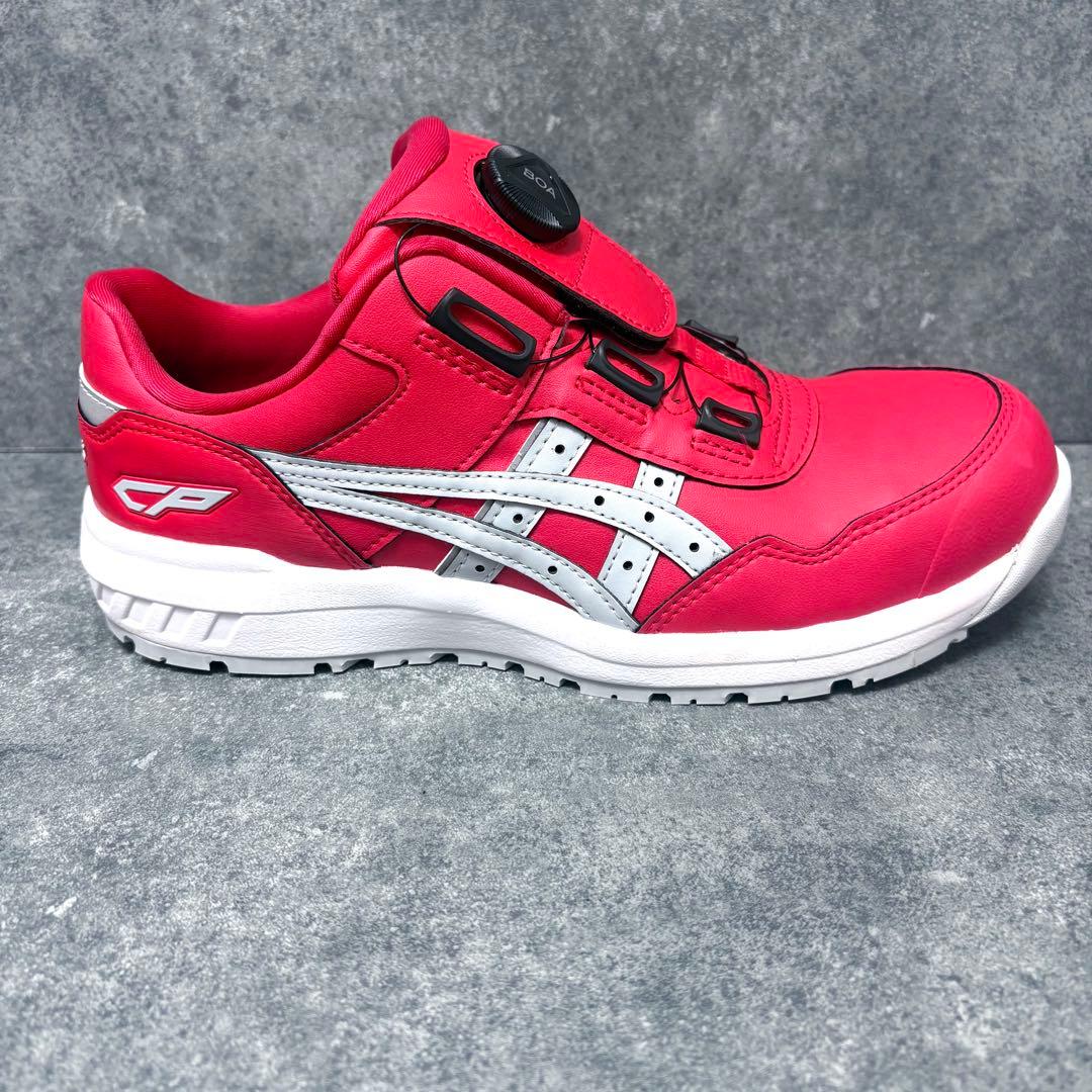 未使用✨ASICS ボアシステム安全靴 レッドウィンジョブCP306 Boa