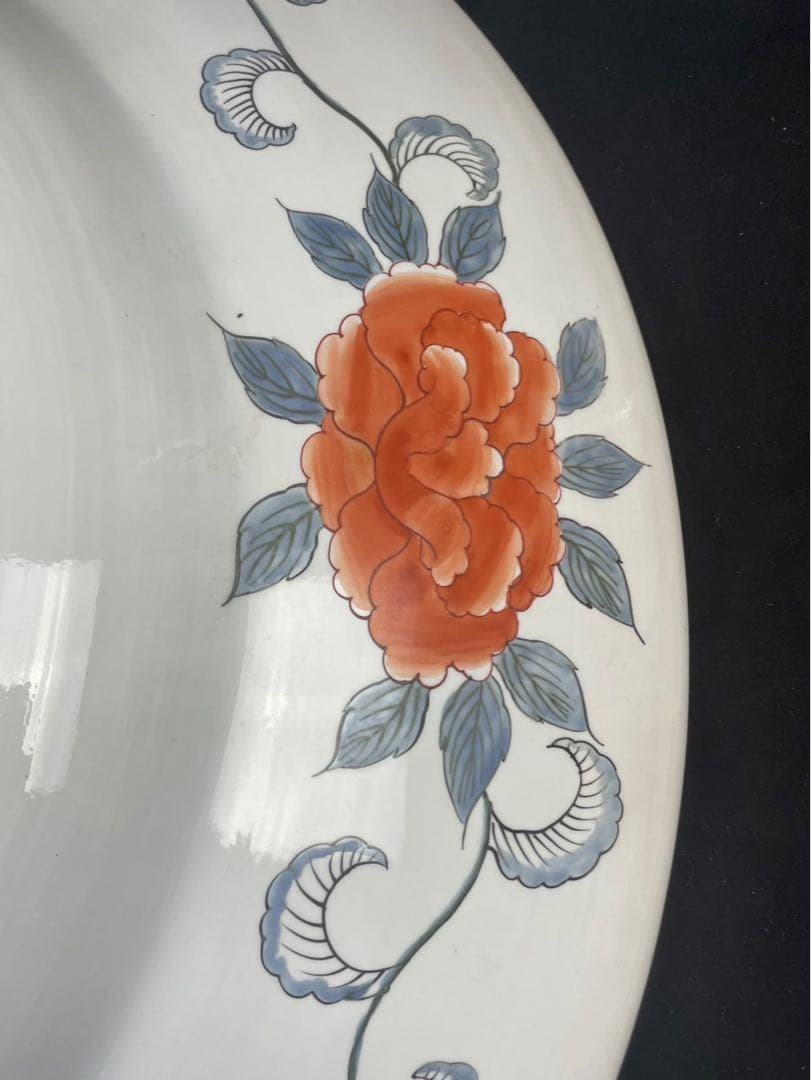 有田焼 神右衛門作 染錦 金襴 大皿 75cm鷲 鷹 双龍 唐草文様 飾皿 特大