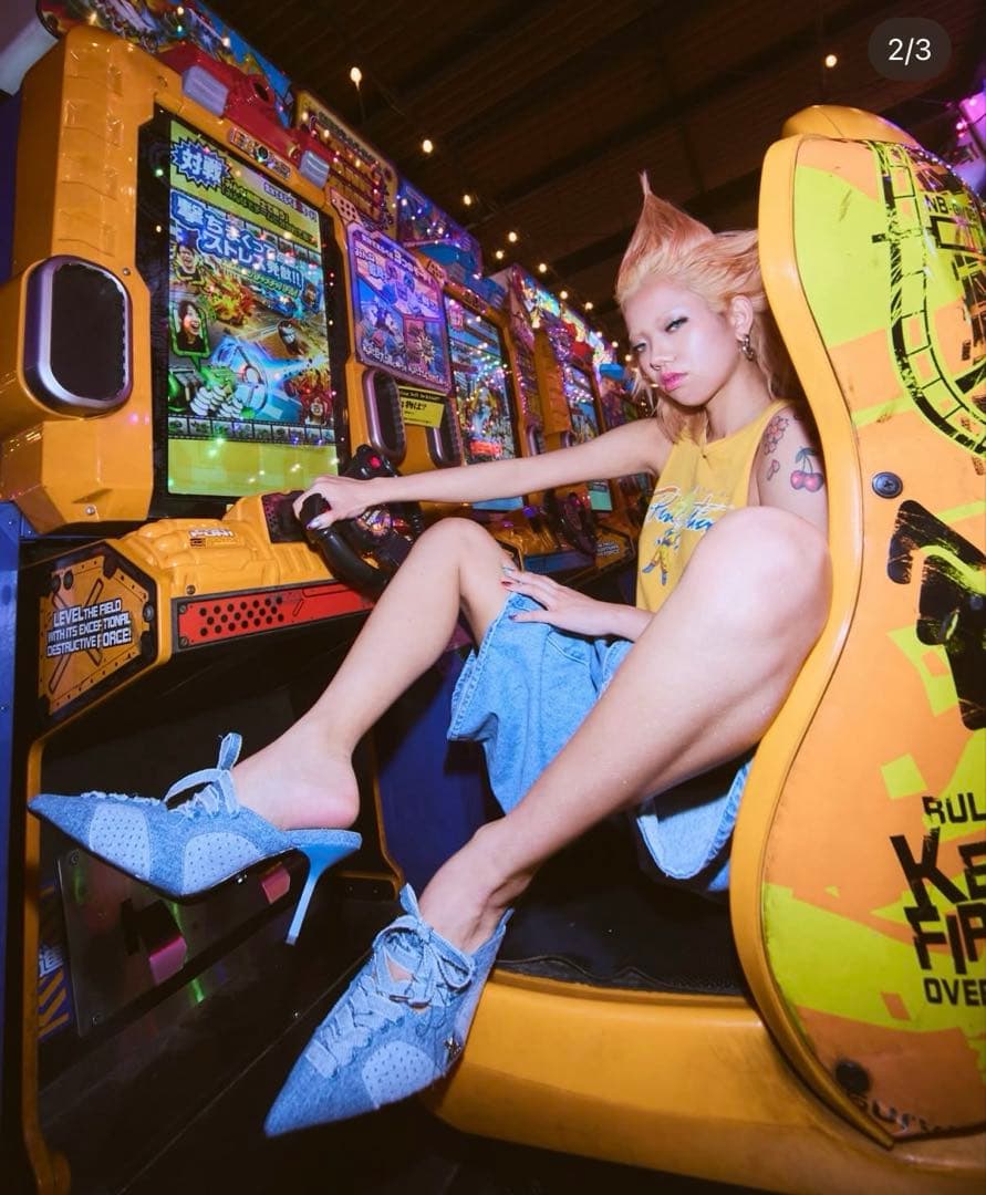 yello ミュール デニム　サンダル