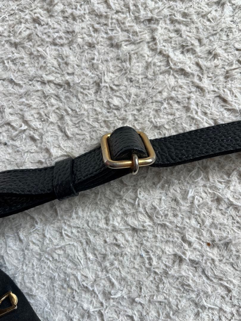 chiiiibag ブラック スエード ウエストバッグ