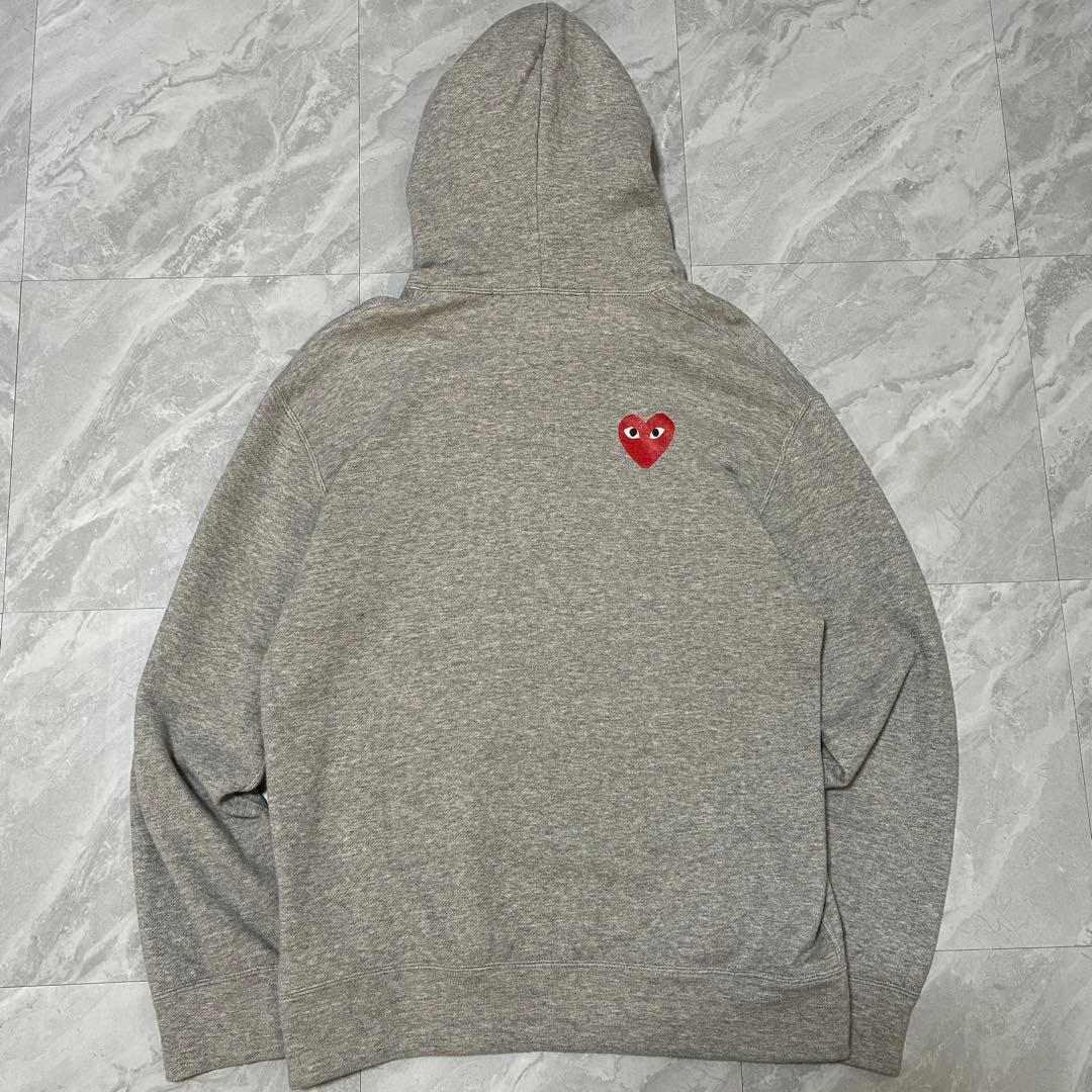 コムデギャルソン×THE NORTH FACEフーディ パーカー ハート刺繍 M