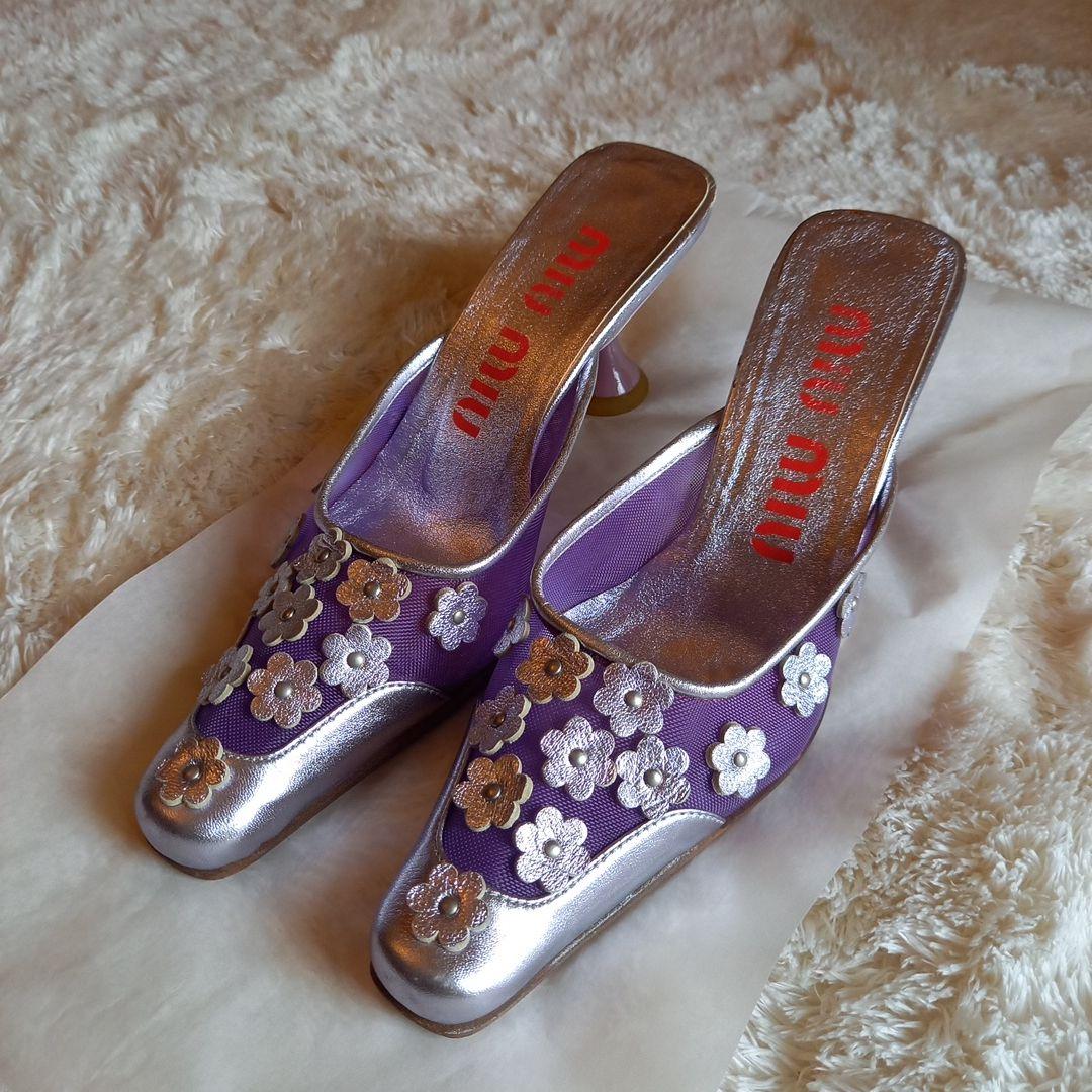 ミュウミュウ　ミュールサンダル