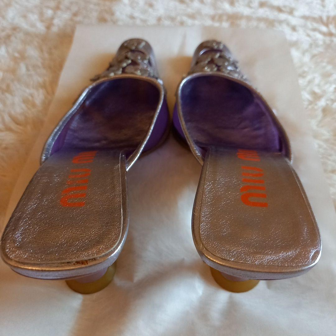 ミュウミュウ　ミュールサンダル