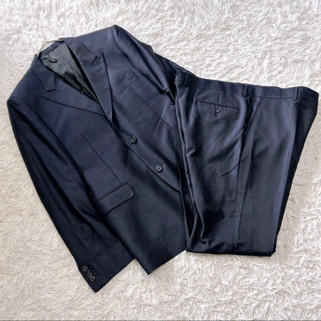 美品 ヴェルサーチ Versace セットアップスーツ ダークブルー