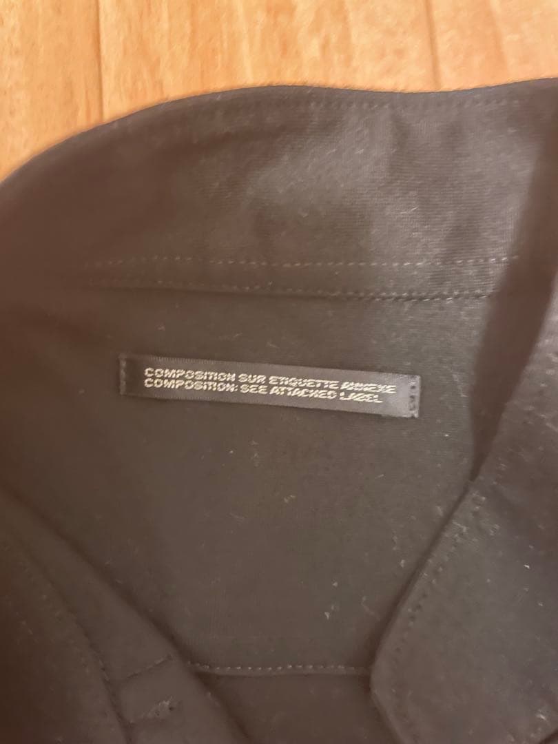 Yohji Yamamoto ブラック ノーカラーチャイナシャツ サイズ2