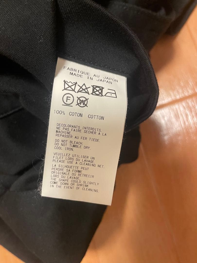 Yohji Yamamoto ブラック ノーカラーチャイナシャツ サイズ2