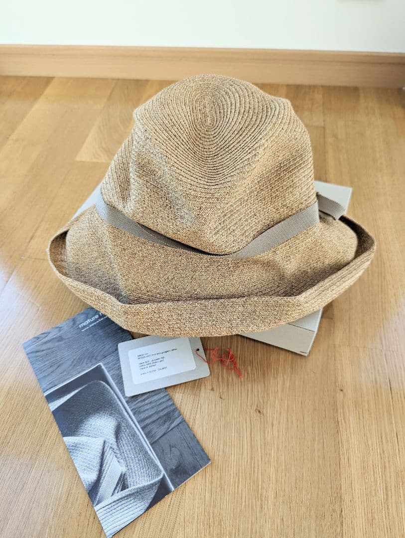 mature ha. マチュアーハ ベージュ ストローハット