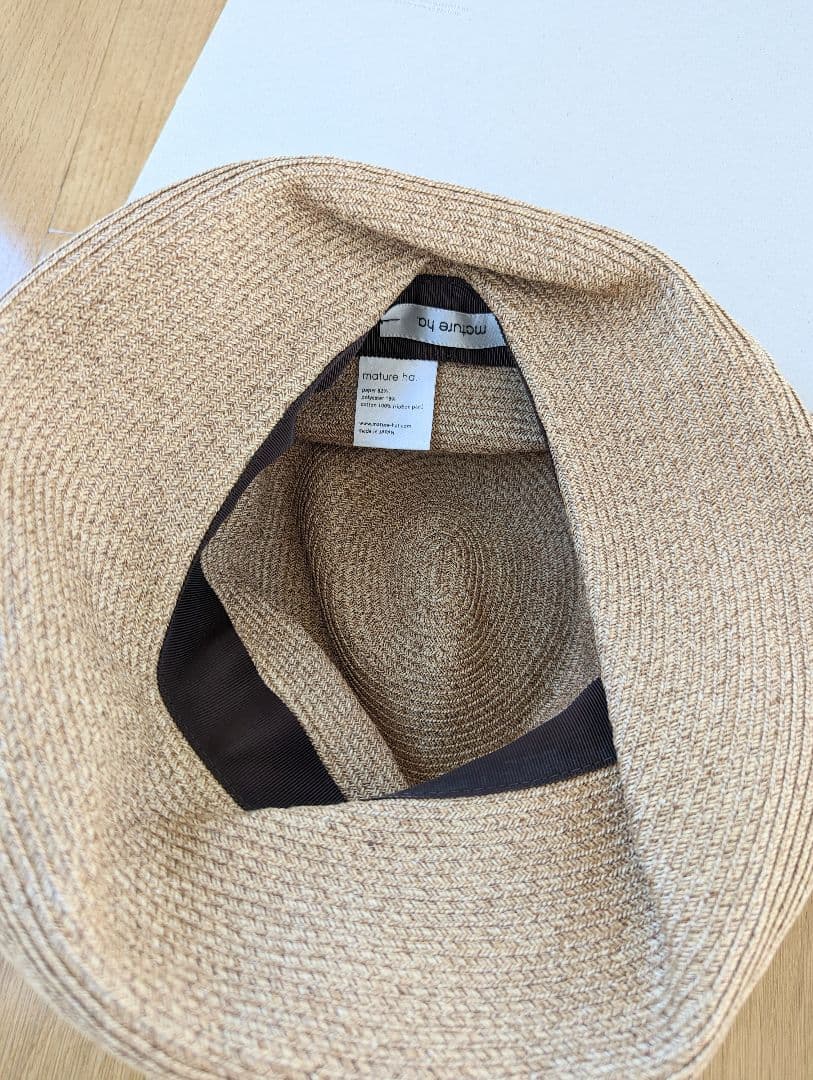 mature ha. マチュアーハ ベージュ ストローハット