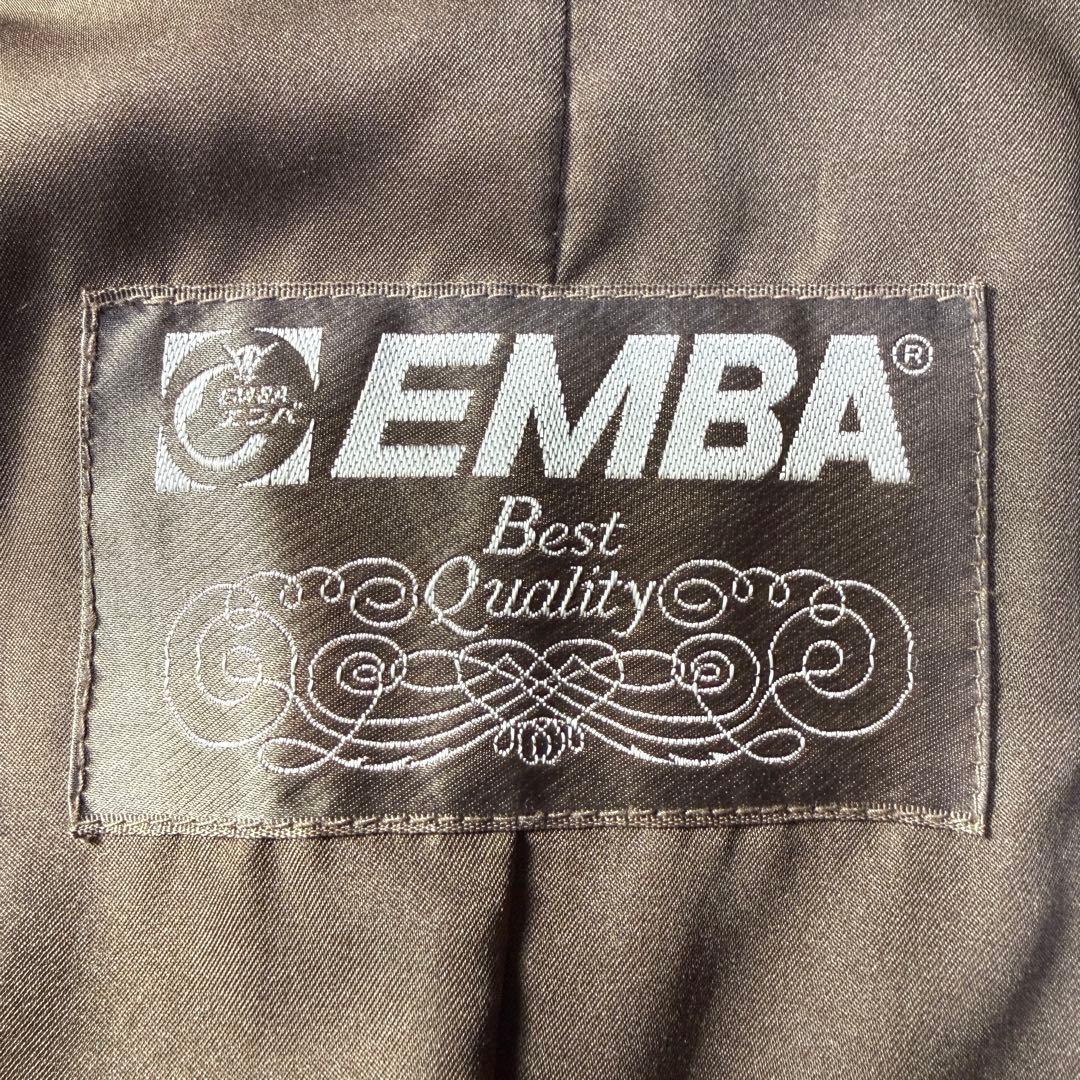 EMBA エンバ ミンク 本毛皮 ファーコート ダークブラウン L相当 艶