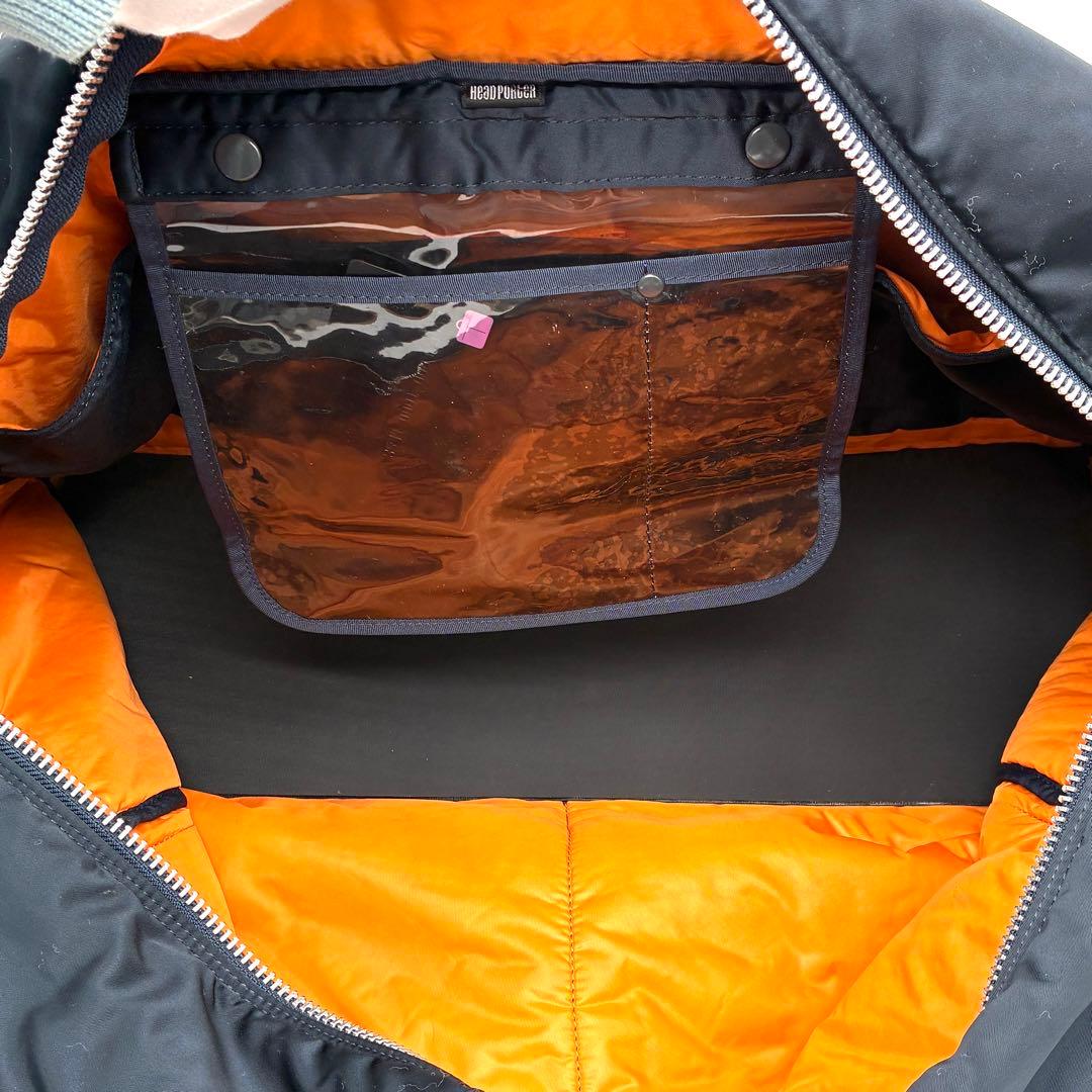 美品 ポーター タンカー 2way ボストン ダッフルバッグ アイアンブルー