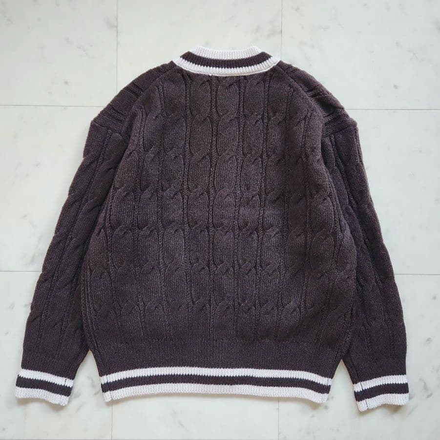 美品 トラディショナルウェザーウェア カーディガン 茶色 ゆったりめ 金ボタン