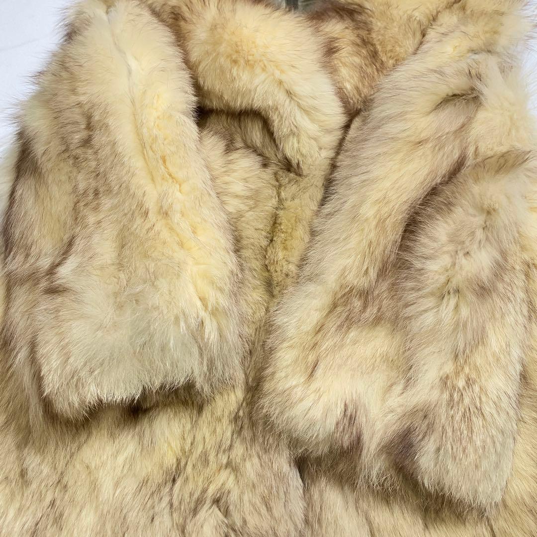 希少♡ヴィンテージ 高級毛皮 ゴールデンフォックスファーコート ショールカラー