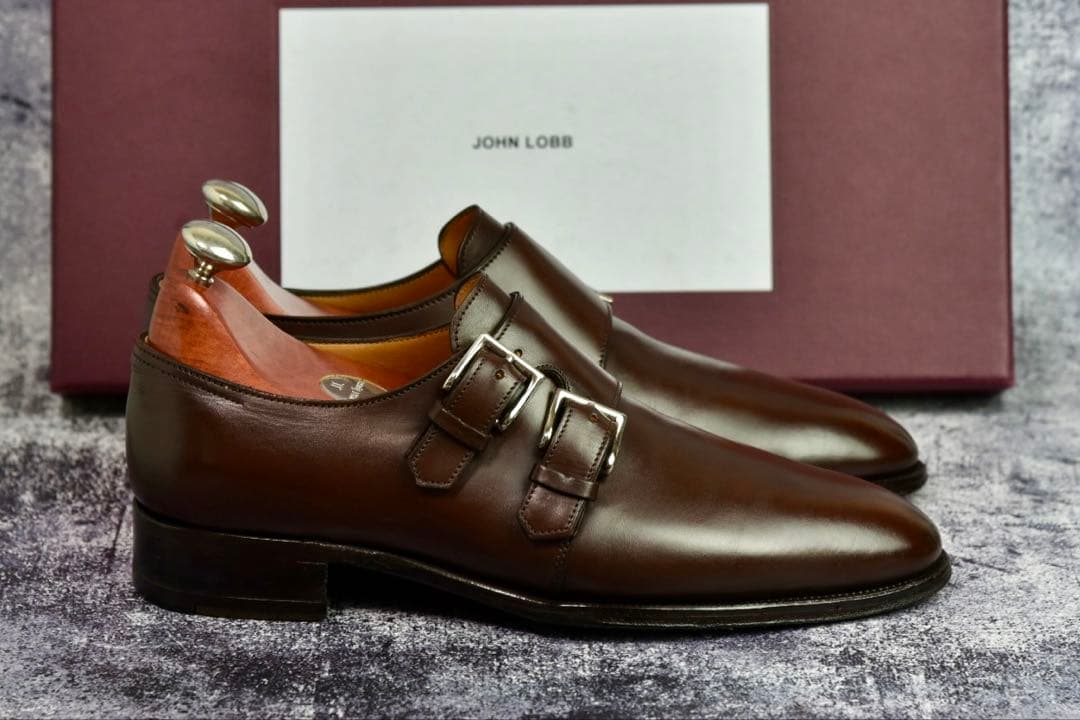 ジョンロブ　ナセビー　5D　ダークブラウン　7000ラスト　木製ツリー付