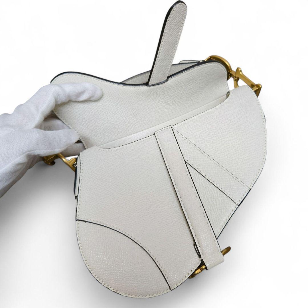 ほぼ未使用✨ディオール サドルバッグ ミニ ハンドバッグ ホワイト
